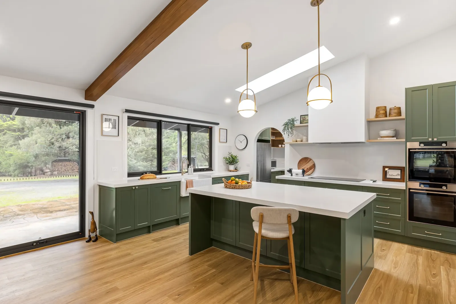 Bright, professionally edited kitchen photo in a US property listing